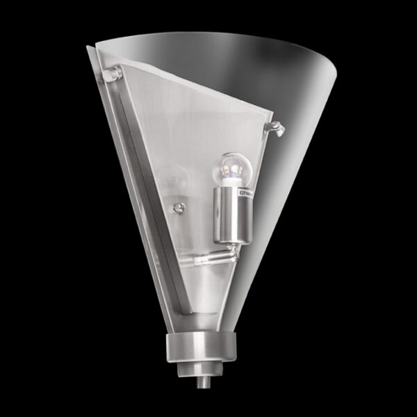 K Light B-KLW-2196-ST Cone Glass Wall Light