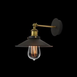 K Light CA-KLW-1125 Short Rustic Metal Shade Wall and Reading Light