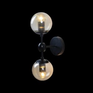K Light CA-KLW-1127/2 Art Deco 2 Glass Ball Wall Light