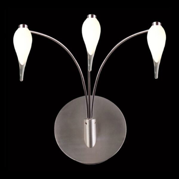 K Light J-MW2053/3A 3 Star Glass Wall Light