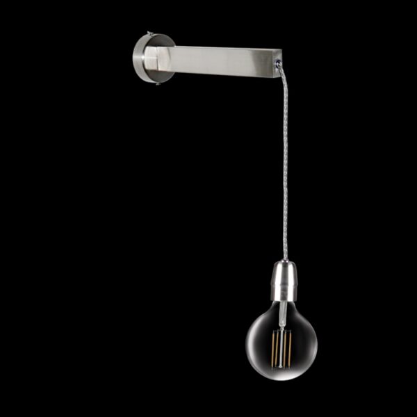 K Light K-KLW-520/ST Mobile Single Wall Light, Satin Chrome