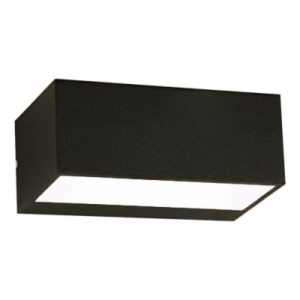 Brightstar BH082 BLACK Die Cast Aluminium Bulkhead with Frosted Glass