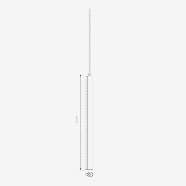 Dark Lighting Baton Pendant Light White - Image 2