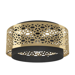 Eurolux C743 Sandbach Ceiling Light Black/Brass