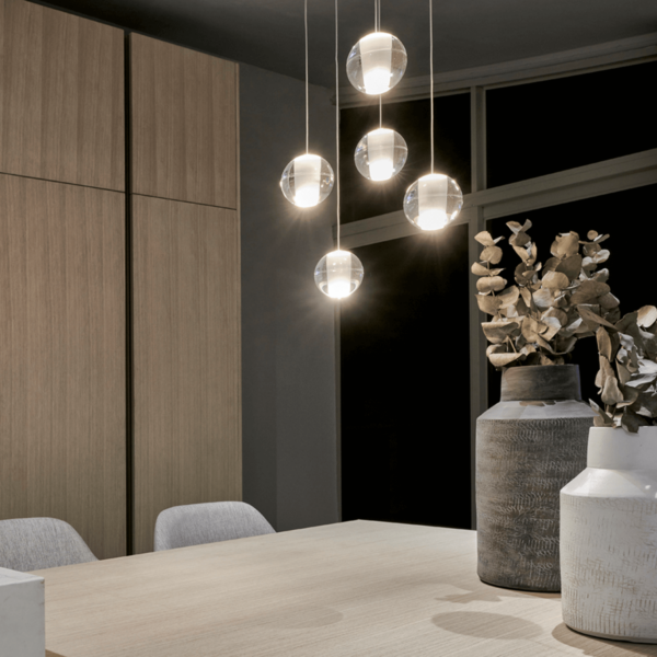 Dark Lighting Gocci Glass Ball Pendant Clear - Image 5