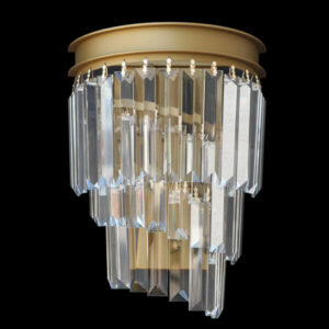 K Light KLW-6515/SG Clear Crystal Wall Light