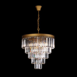 K Light KLCH-6515/6-SG Large Crystal 5 Tier Chandelier, Satin Gold