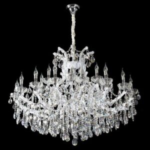 K Light KLCH-8061/25 Extra Large 25 White Arm Crystal Chandelier