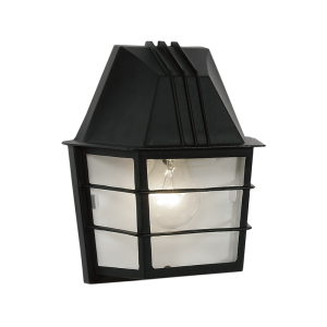Brightstar L149 BLACK Die Cast Aluminium Wall Bracket with Clear Glass