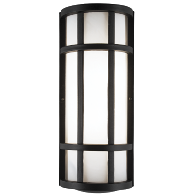 Brightstar L512 Black Aluminium Wall Bracket with Frosted Glass ...
