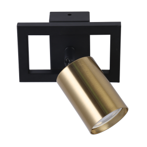 Brightstar S414/1 SATIN BRASS Black and Satin Brass Spotlight