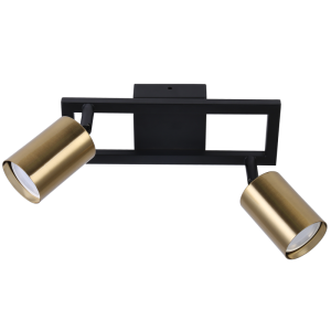 Brightstar S414/2 SATIN BRASS Black and Satin Brass Spotlight