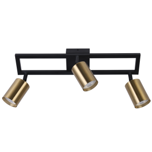 Brightstar S414/3 SATIN BRASS Black and Satin Brass Spotlight