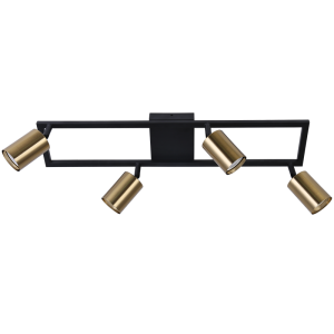Brightstar S414/4 SATIN BRASS Black and Satin Brass Spotlight