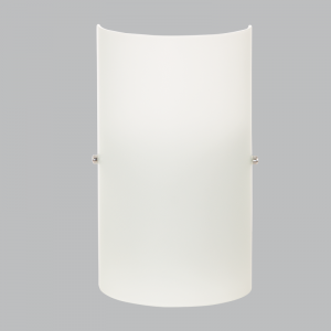 Brightstar WB271 WHITE Metal and Glass Wall Bracket with Polished Chrome Clips