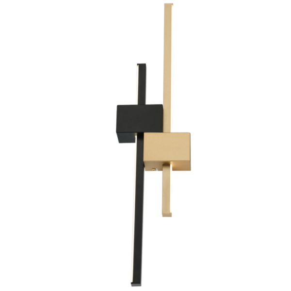 Brightstar WB281 BK/GD Metal and Acrylic LED Wall Bracket