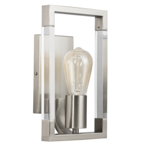 Brightstar WB396 SATIN Chrome and Acrylic Wall Bracket