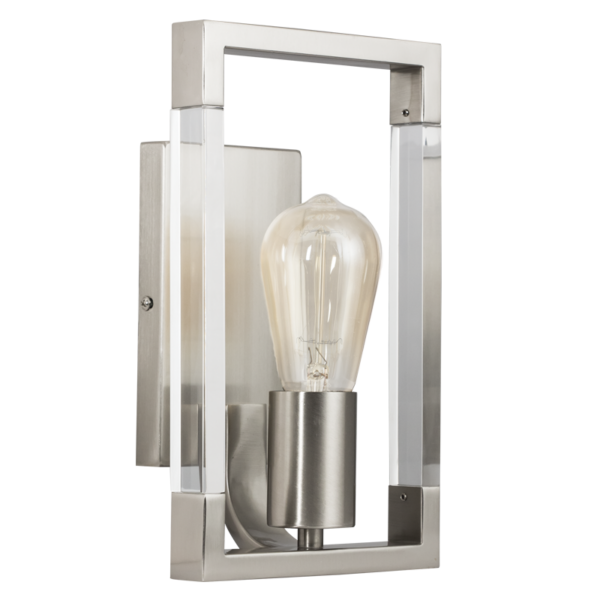 Brightstar WB396 SATIN Chrome and Acrylic Wall Bracket