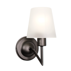 Brightstar WB454/1 CHARCOAL Metal Wall Bracket with Frosted Glass