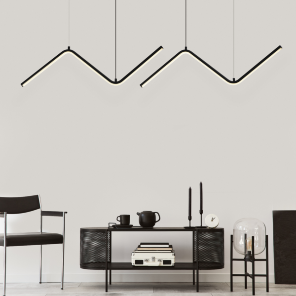 Dark Lighting Bend Pendant Light Black - Image 2