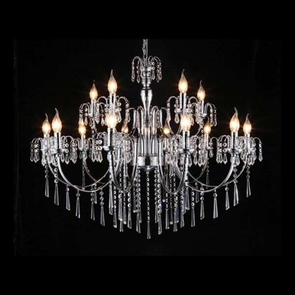 K Light V-KLCH8816/10+5 Light Elegant Crystal Chandelier
