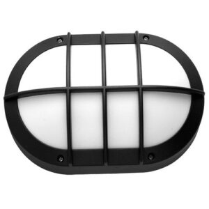 Brightstar BH090 MATT BLACK Die Cast Aluminium with Opal Polycarbonate Cover