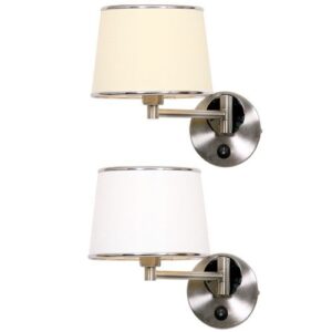 Brightstar WB894 SC/CR Satin and Polished Chrome Swing Arm Wall Fitting with Switch