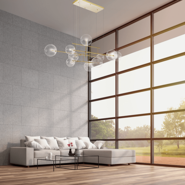 Dark Lighting Elements Horizontal Gold and Clear Glass Pendant Light - Image 3
