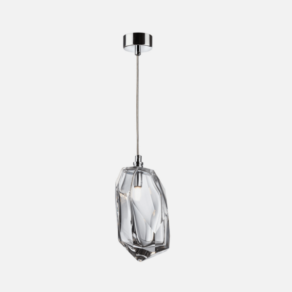 Dark Lighting Facet Clear Pendant Light