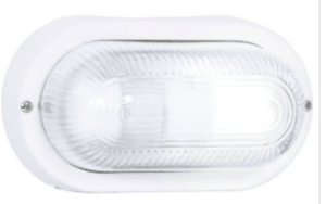 Brightstar BH027 WHITE PVC Bulkhead with Clear Glass
