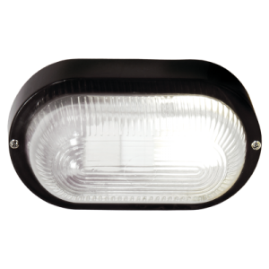 Brightstar BH027 BLACK PVC Bulkhead with Clear Glass