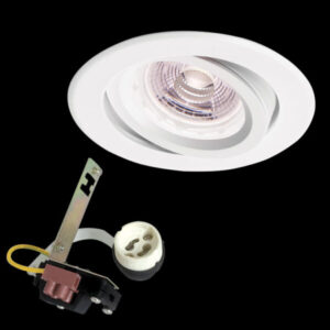 K Light  ELC-57/WH-GU Aluminium Round Tilt Downlight