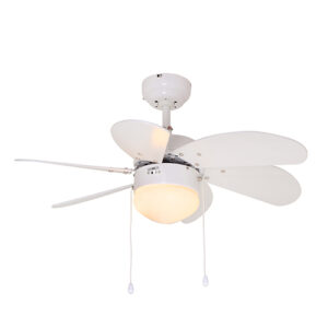 Eurolux F7W Turbo Swirl Ceiling Fan 6 Blades White Motor Power 50w