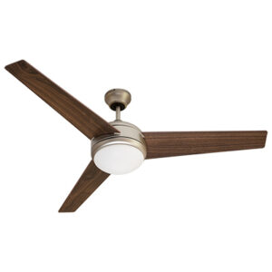 Radiant RF19 Ceiling Fan with Light & Remote Satin Nickel