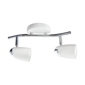 Brightstar S060/2 WHITE CHROME and Polished Chrome Spotlight