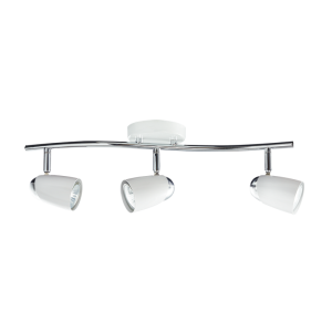 Brightstar S060/3 WHITE CHROME and Polished Chrome Spotlight