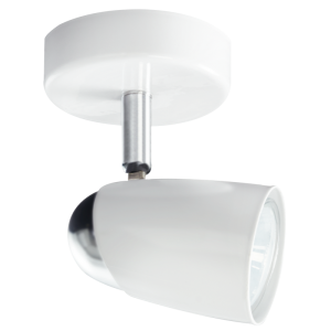 Brightstar S060/1 WHITE and Polished Chrome Spotlight