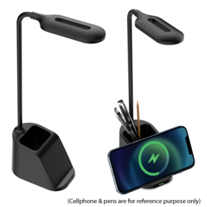 Brightstar TL824 BLACK LED Table Lamp with Wireless Charging