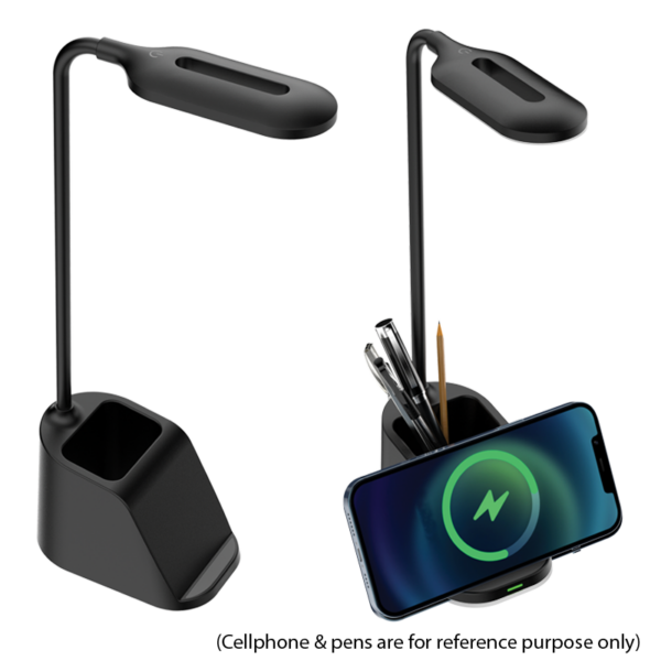 Brightstar TL824 BLACK LED Table Lamp with Wireless Charging