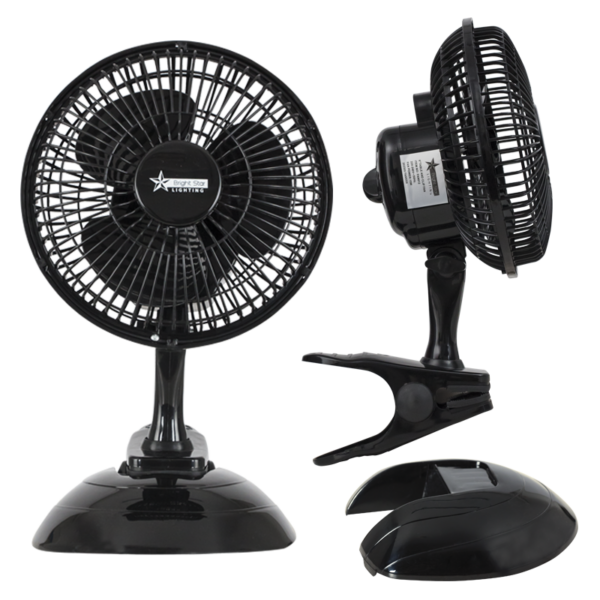 Brightstar Fan012 Plastic Fan Table Fan OR a Clip-On Fan 6" BLACK