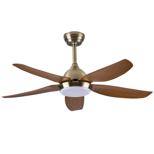 Brightstar FCF097 ANTIQUE Brass with Wood Finish ABS Blades
