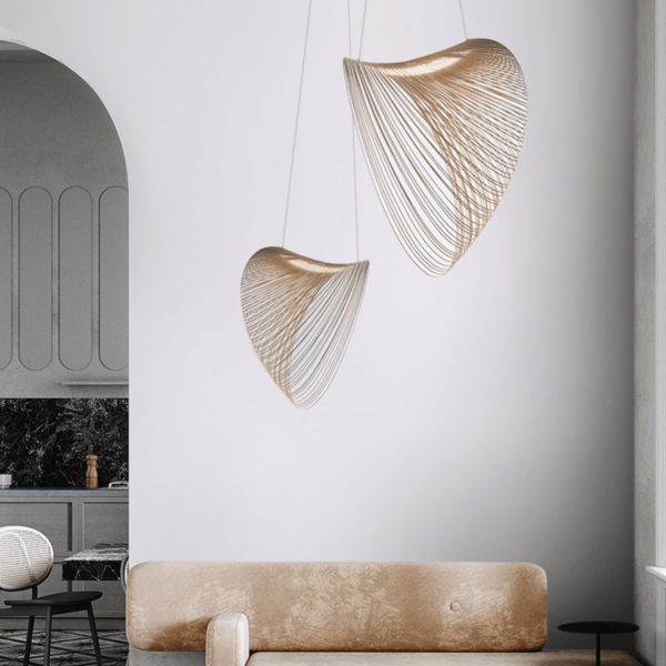 Dark Lighting Shred Pendant Light Wood - Image 2