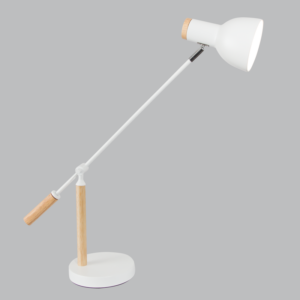 Brightstar TL669 WHITE Metal and Wood Table Lamp