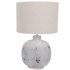 Brightstar TL829 GREY STONE Ceramic Base with Cream Fabric Shade