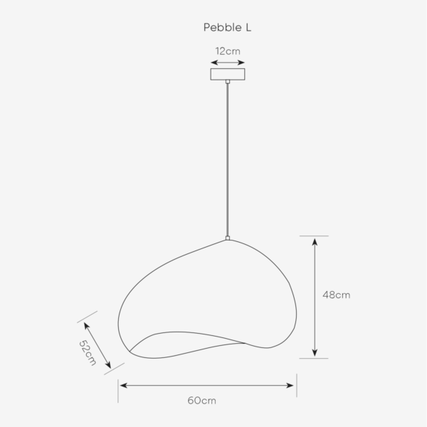 Dark Lighting Pebble Pendant Light Large - Image 3