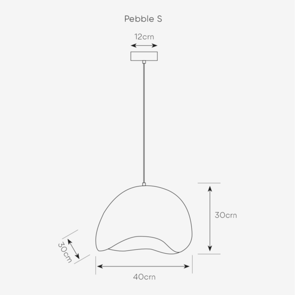Dark Lighting Pebble Pendant Light Small - Image 3
