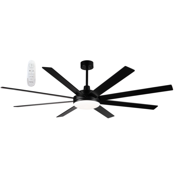 Brightstar FCF102 Matt Black Ceiling Fan with Plywood Blades
