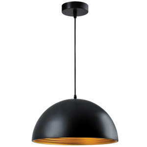 Brightstar PEN937 BLACK and Gold Metal Pendant