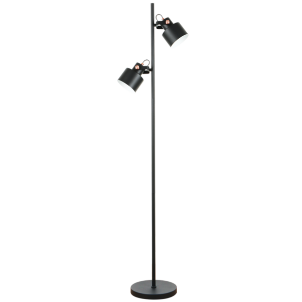 Brightstar SL436 BLACK Metal Standing Lamp with On / Off Foot Switch