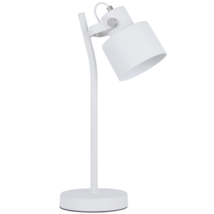 TL852 WHITE Metal Table Lamp with Moveable Head
